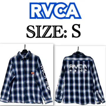 RVCA 루카 백 로고 옴브레 체크 셔츠 플란넬 셔츠 루드 S