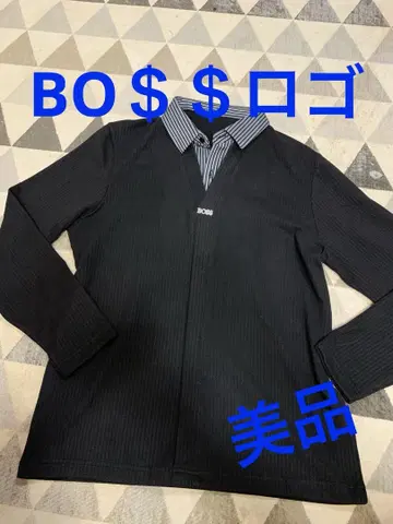 BO$$ 블랙 리브 긴팔 셔츠. 새상품급.