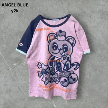 ANGEL BLUE 엔젤블루 티셔츠 헤이세이 레트로 y2k 작게