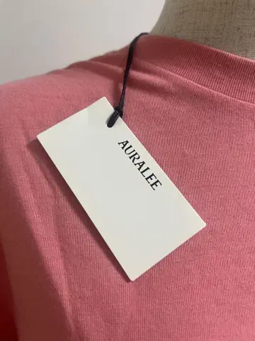 AURALEE 심리스 크루넥 티셔츠 M 핑크 오라리