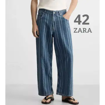 ZARA 스트라이프 데님 팬츠 새 제품 미사용 태그 포함 42