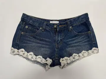 레어 리즈리사 숏 팬츠 데님 레이스 Y2K 00년대 헤이세이 시대 걸