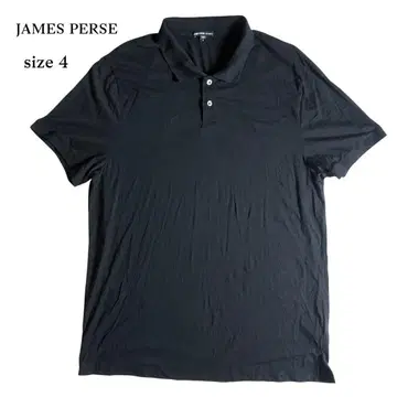 JAMES PERSE 제임스 퍼스 반팔 피케 셔츠 블랙