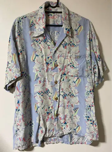 SUN SURF 아로하 셔츠 ALOHA SHIRT L 선 서프 스카이블루