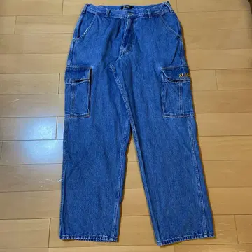X-LARGE(엑스트라 라지) 와이드 데님 카고 팬츠 34인치