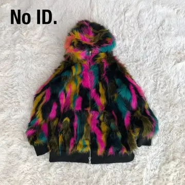 No.ID 노아이디 멀티 컬러 퍼 후드 자켓