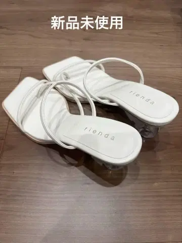 rienda 클리어 더블 볼 힐 샌들