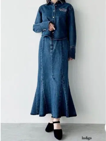 코코딜 데님 머메이드 스커트