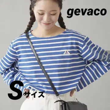 새상품 [GEVACO] 보트넥 보더 롱 TEE 보더 긴팔 블루