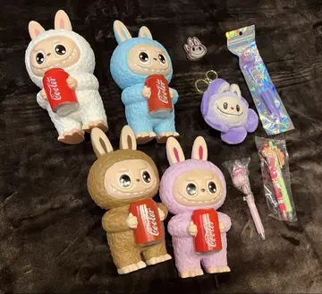 러브부 잡화 LABUBU 지모모 저금통 클립 펜
