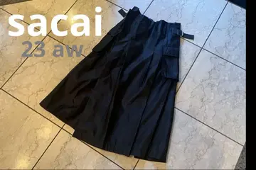 sacai 23aw Nylon Twill pleats Skirt