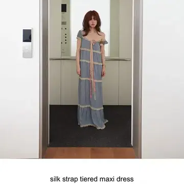프레클 silk strap tiered maxi dress 원피스 구합니 | 브랜드 중고