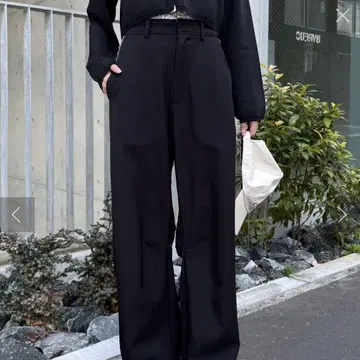 mline 레이스 레이어드 슬랙스 팬츠