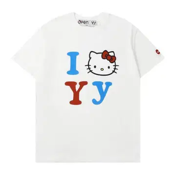 [ 당일 발송 ] open yy x Hello Kitty 반팔 티셔츠