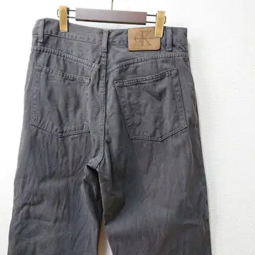 중고 CK 칼빈 클라인 블랙 데님 팬츠 와이드 테이퍼드 33