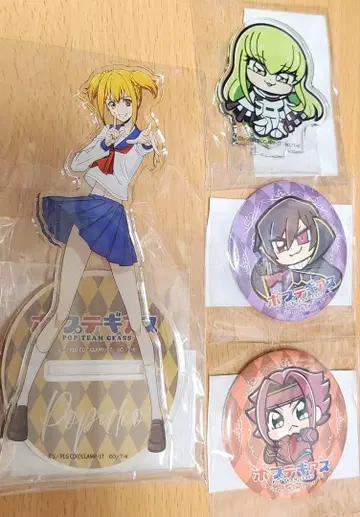 코드 기어스 포푸테피픽 아크릴 스탠드 캔배지 를르슈 C.C. 포푸테기어스