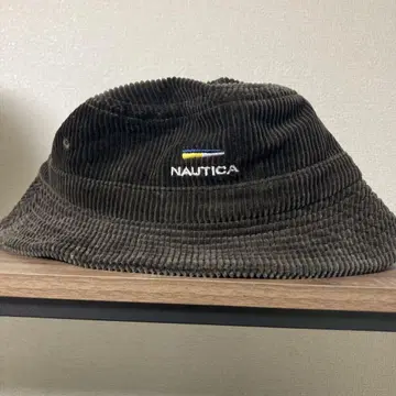 NAUTICA 코듀로이 버킷햇 브라운