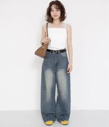 와이드 루즈 데님 주멜로 주멜레