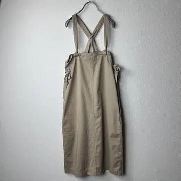 새상품 빔즈 보이 치노 점퍼 스커트 베이지 멜빵바지