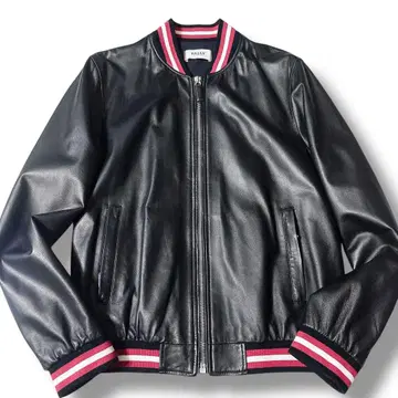 BALLY 양가죽 스탠드 칼라 블레이저 가죽 재킷 블랙 L 사이즈