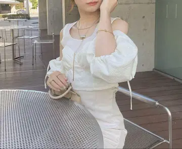 firsthand 풀 레 자카드 코르셋 블라우스
