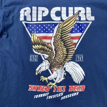 RIPCURL 티셔츠 이글 프린트 로고 중고품