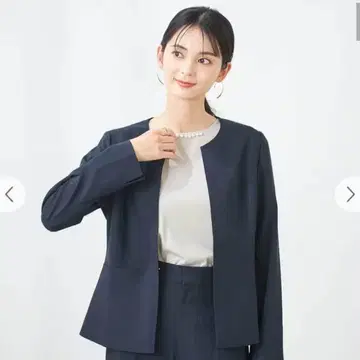 노카라 재킷 네이비