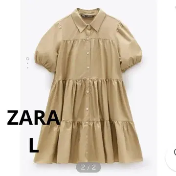 ZARA 자라 퍼프 소매 미니 원피스 L 사이즈