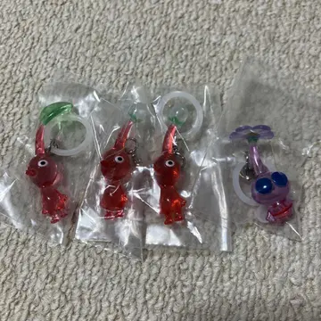 피크민 표시 키링 빨간 피크민 날개 피크민