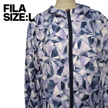 FILA 기하학 패턴 마운틴 파커 중고 전체 패턴 L 사이즈 미사용품