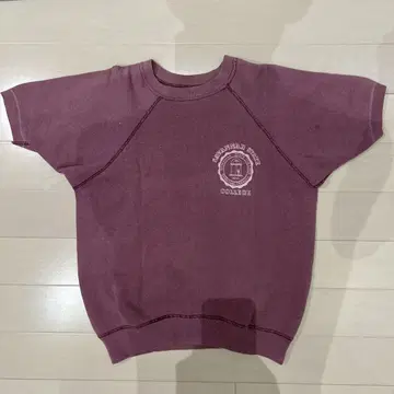 60년대 반팔 맨투맨 페이드 빈티지 플로키 프린트 usa 제