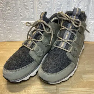 SOREL 스니커즈 25cm 그레이 x 카키 아웃도어 하이컷