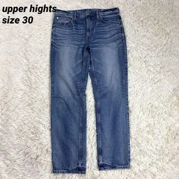 상단 부분 테이퍼드 데님 30 블루