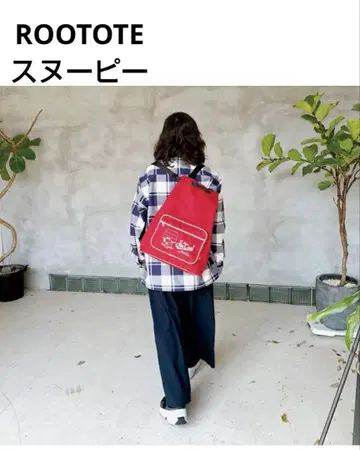 새상품 ROOTOTE 루트토트 스누피 3way 숄더백 레드