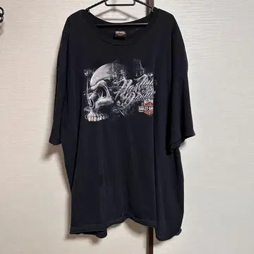 희귀 Harley-Davidson 티셔츠 스컬