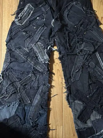 리메이크 데님 블랙