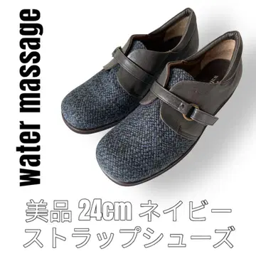 워터 마사지 24cm 네이비 스트랩 슈즈 HIMIKO