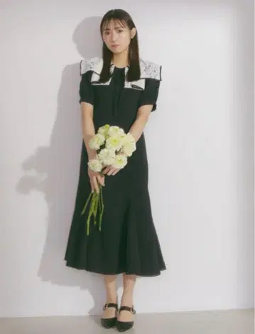 An MILLE 패널 칼라 메리메이드 원피스