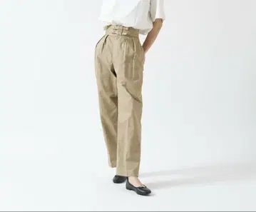 LENO(리노) 더블 벨트 글루카 트라우저