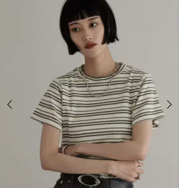 로리즈팜 플라이스 치비 티셔츠 SS 화이트 보더