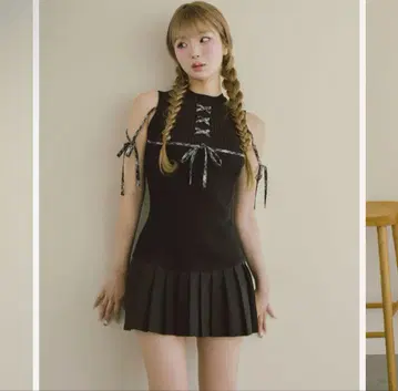 Darich 도킹 레이스업 미니 원피스