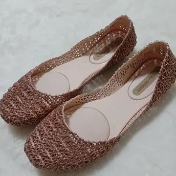 멜리사 플랫슈즈 캄파나 파펠 23.5cm 핑크 라메