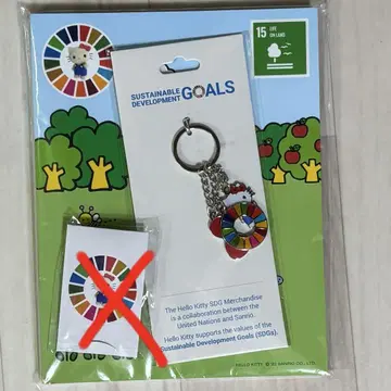 오사카 간사이 만박 2025 헬로키티 SDGS 핀 배지 없음