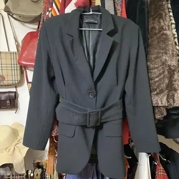 ZARA 여성 벨트 장식 블랙 재킷 XS