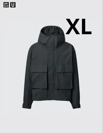 유니클로 U 유틸리티 후드 재킷 블랙 XL