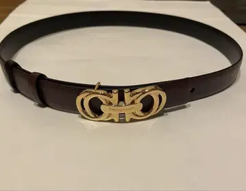 Salvatore Ferragamo 간치니 골드 버클 벨트 퍼플