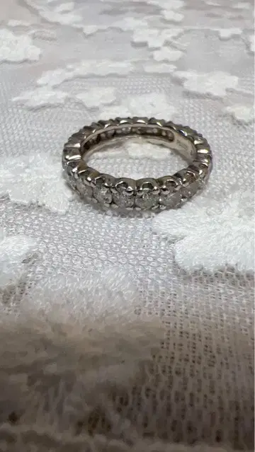 Pt1000 다이아몬드 링 풀 에터니티 13.5호