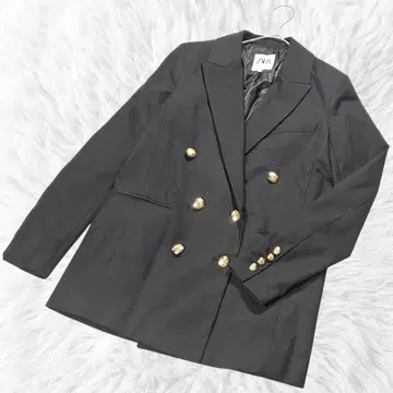 ZARA 테일러드 재킷 더블 금색 버튼 검정 골드 버튼 출퇴근용
