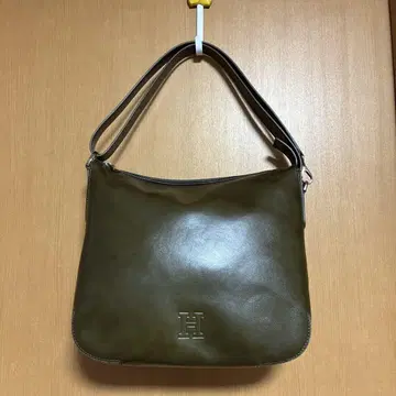 HIROFU 올리브 그린 가죽 숄더백