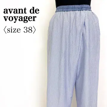 avant de voyager 일본제 스트라이프 아시메 와이드 팬츠 38